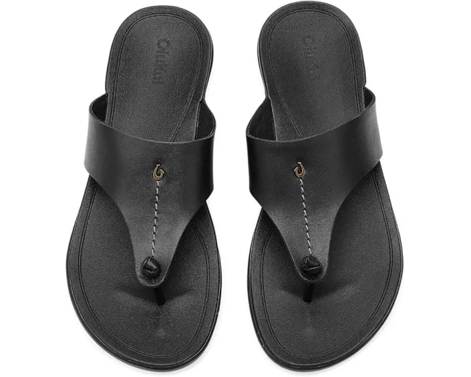 Кожаные сандалии Ho'opio Mele с узлом на перемычке и поддержкой от OluKai