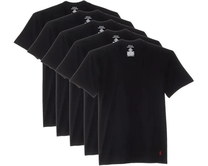 Набор из 5 хлопковых футболок Polo Ralph Lauren с круглым вырезом
