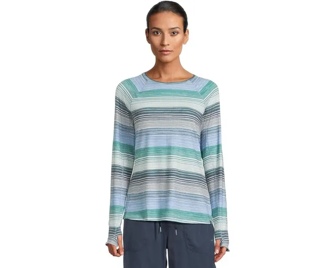 Футболка L.L.Bean Everyday SunSmart с длинным рукавом и защитой UPF 50+ в полоску