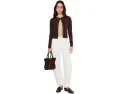 Футболка Lacoste Slim Fit из хлопка с ребристой фактурой и вышитым крокодилом
