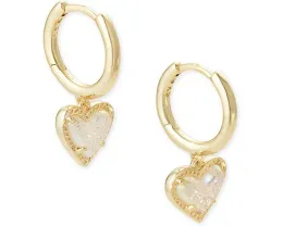 Kendra Scott серьги-конго Ari Heart с подвесками в виде сердец из опала