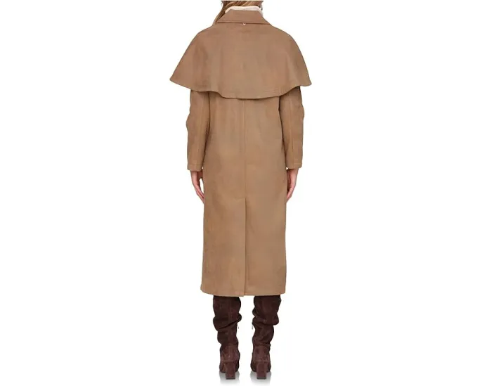 Тренч-пелерина из искусственной замши Faux Suede Cape Trench Coat от Avec Les Filles