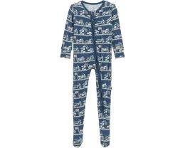 Комбинезон Kickee Pants Print Footie с двухсторонней молнией для младенцев