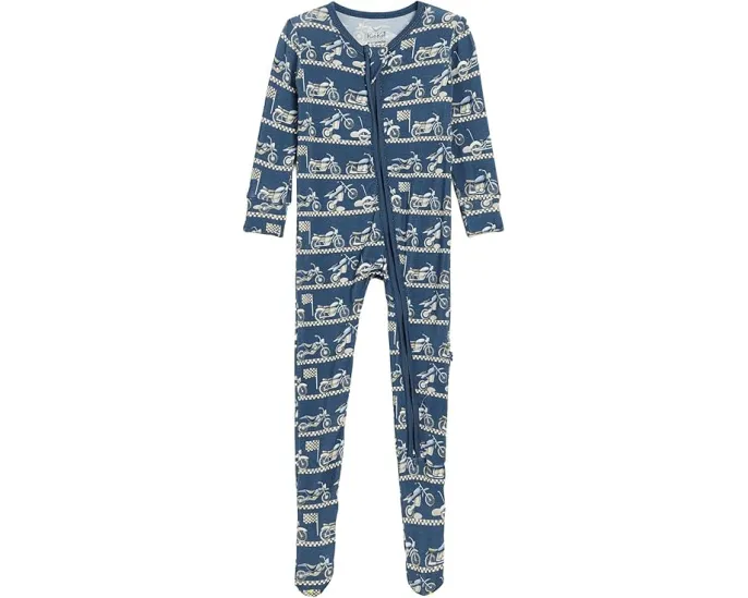 Комбинезон Kickee Pants Print Footie с двухсторонней молнией для младенцев