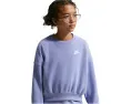 Свитшот Nike Kids Sportswear Club Fleece Boxy Crew Neck с вышитым логотипом