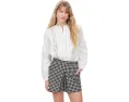 Madewell Gingham Mini Skort с клетчатым принтом и карманами