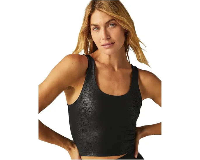 Beyond Yoga Powershine Sport+street кроп-топ с ребристой отделкой