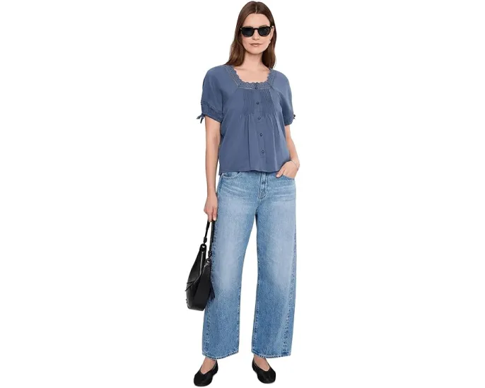 Блуза Manzana Peasant Shirt из органического хлопка с кружевной отделкой Toad&Co