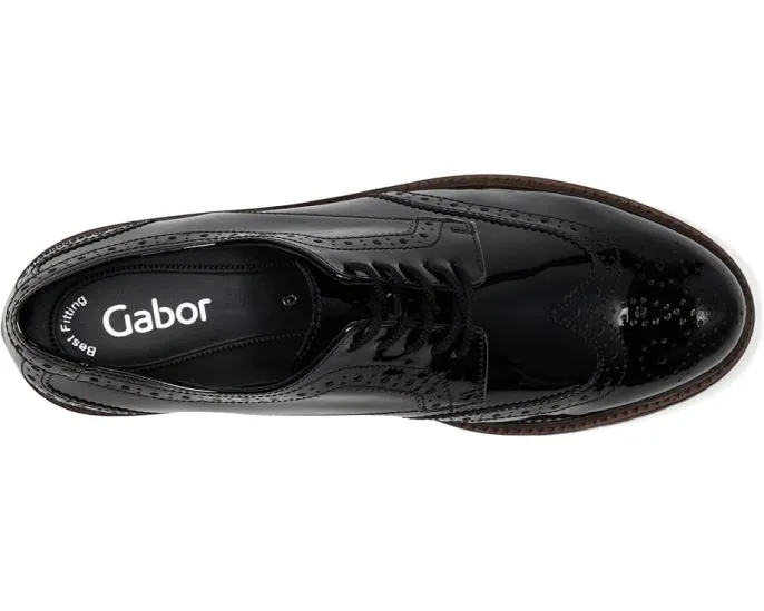 Туфли Gabor 05.244 на платформе из кожи с круглым носком