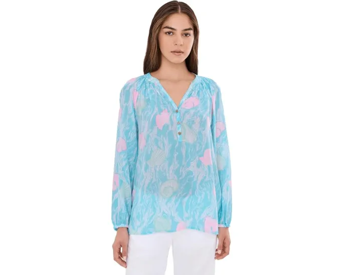 Блуза Elsa Top из шелка Lilly Pulitzer