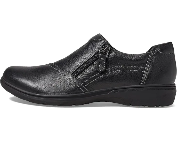 Туфли Clarks Carleigh Ray на плоской подошве с кожаным верхом и молнией