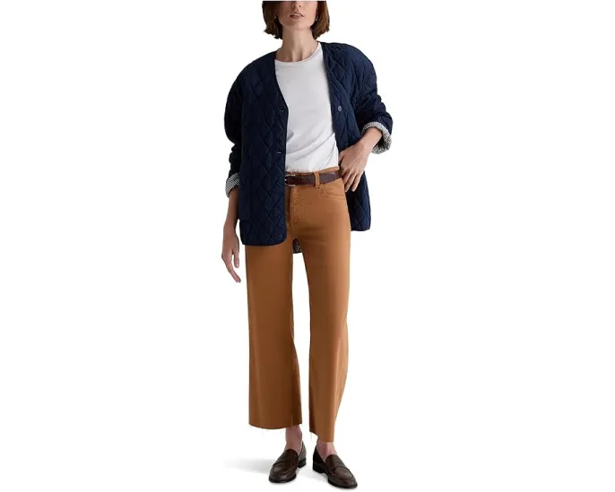 Джинсы AG Jeans Saige Mid Rise Wide Leg Crop укороченные с широкими штанинами