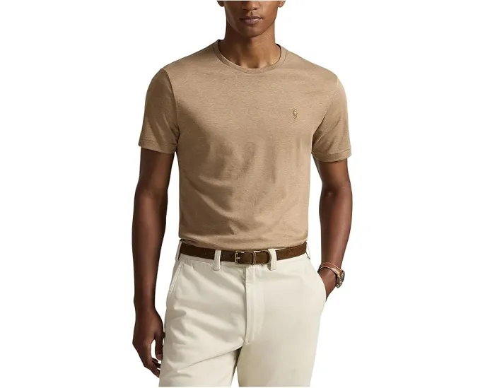 Футболка Polo Ralph Lauren Custom Slim Fit из мягкого хлопка с вышитым логотипом