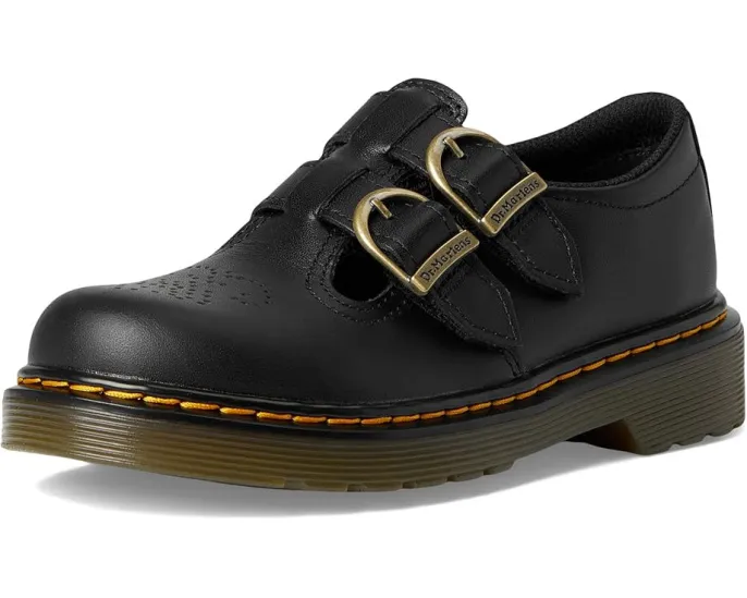 Туфли Mary Jane Dr. Martens 8065 J для детей с перфорацией и пряжками