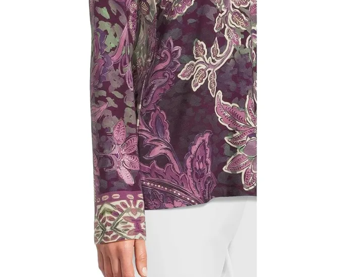 Футболка Johnny Was The Janie Favorite с длинным рукавом и V-образным вырезом