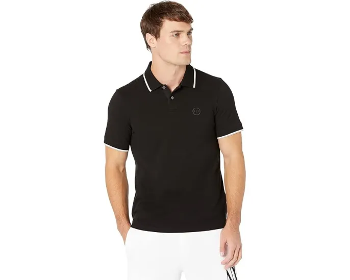 Polo футболка Armani Exchange Slim Fit Pique Logo с острым воротником