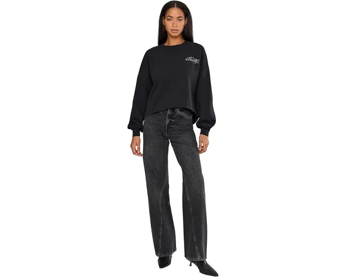 Свитшот AllSaints Reel Lila с принтом и винтажным стилем