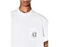 Футболка Armani Exchange с логотипом и нагрудным карманом цвет Off White