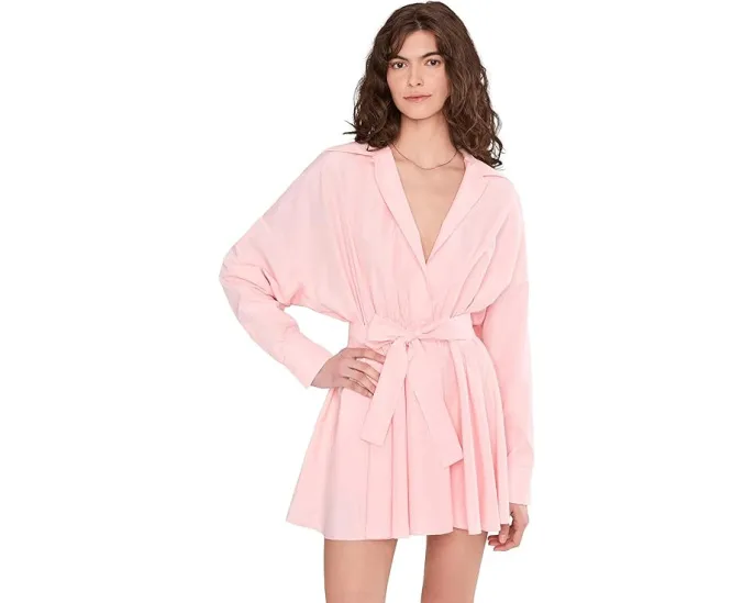 Платье-мини Norma Kamali Super Oversized Boyfriend с расклешенным подолом