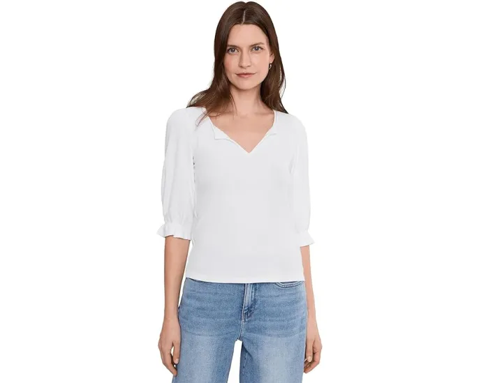 Укороченная футболка Liverpool Los Angeles Petite с V-образным вырезом и рукавом 3/4