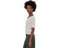 Футболка Nzt Elbow Sleeve Stripe Notch с вырезом NIC+ZOE