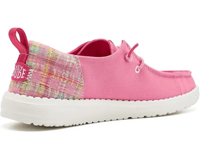 Hey Dude Kids Wally Funk Prep Plaid слипоны в клетку с эластичной шнуровкой