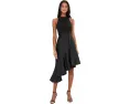 Платье миди Crepe Combo Taffeta с асимметричным подолом от Adrianna Papell