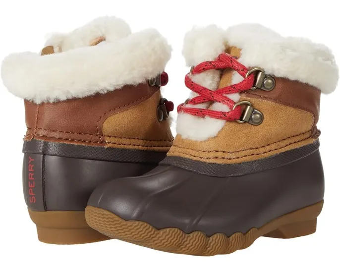 Детские зимние ботинки Sperry Alpine Saltwater с водоотталкивающей пропиткой и искусственным мехом