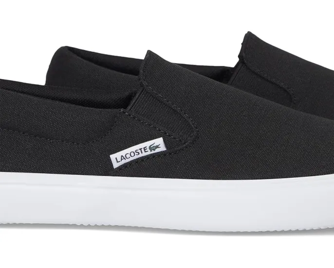 Lacoste Slip-On Base слипоны из хлопка с круглым носком