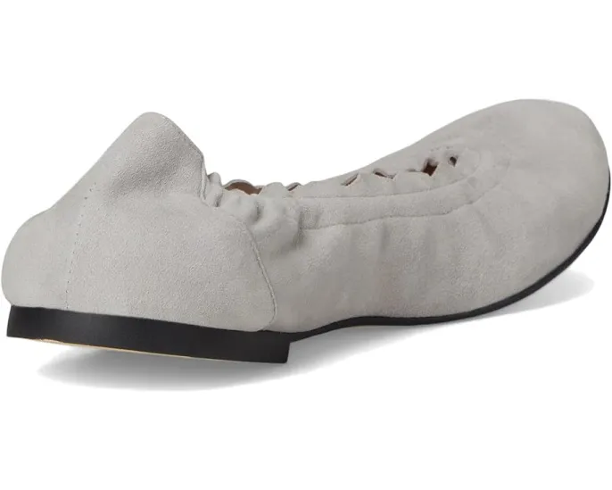 Балетки French Sole Cuff Flat из мягкой замши с резиновой подошвой