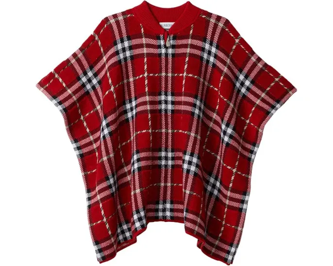 Плащ Burberry Kids Grela Check из шерсти с клетчатым принтом и застежкой-молнией