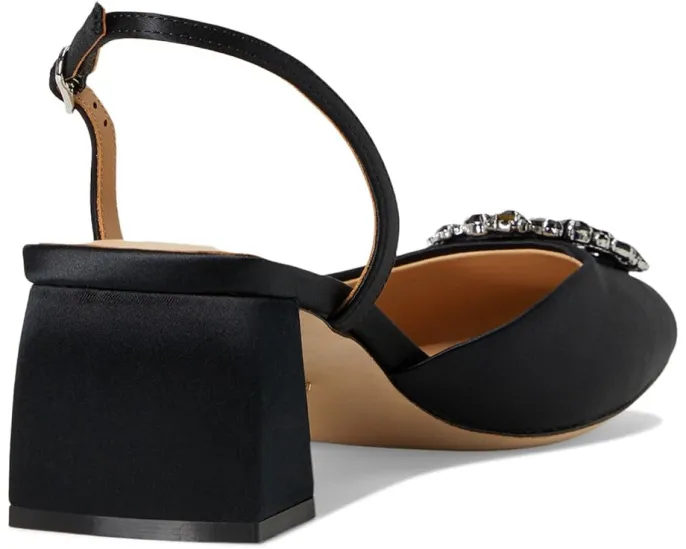 Босоножки Badgley Mischka Vivia на квадратном каблуке с ремешком на щиколотке и кристаллами