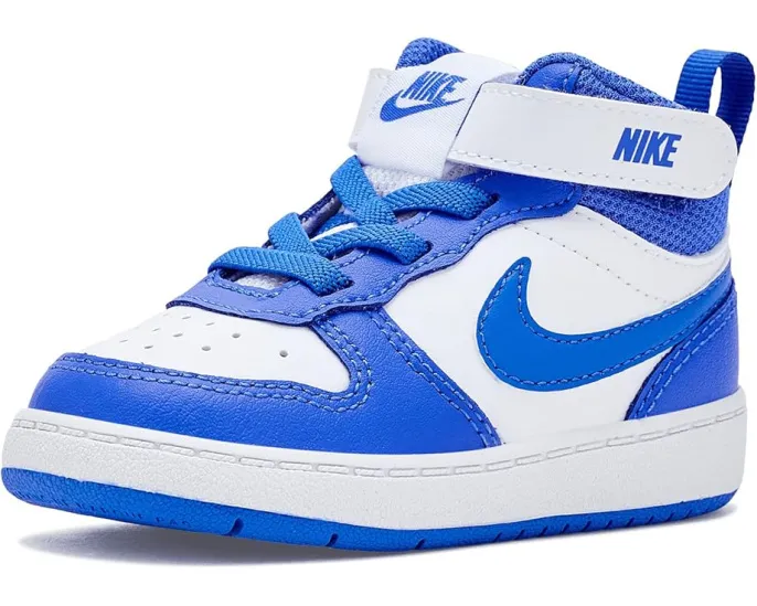 Детские кроссовки Nike Court Borough Mid 2 с застежкой на липучке из кожи