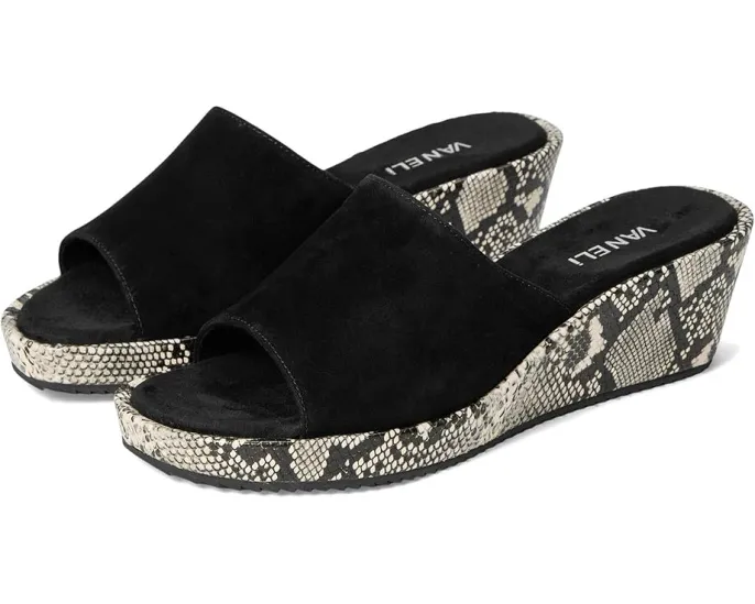 Сандалии Vaneli Calla на платформе с открытым носком и верхом из нубука