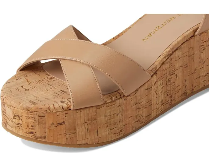 Сандалии Stuart Weitzman Dayna Wedge на платформе с открытым носком