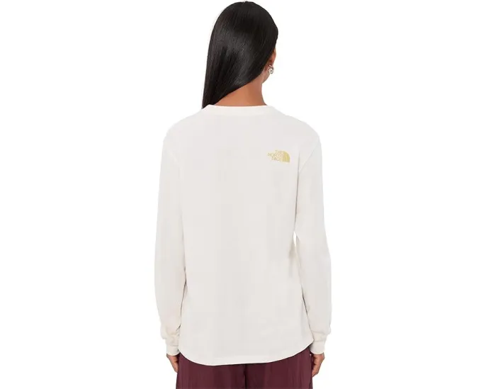 The North Face футболка Floral Alpine Relaxed Long Sleeve Tee Granite Grey