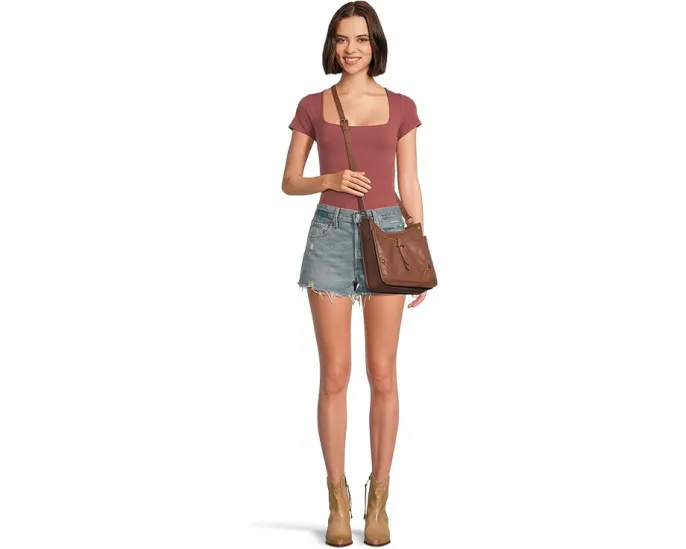 Сумка через плечо Frye Campus Crossbody из кожи Dakota с несколькими карманами