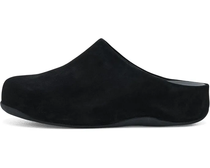 FitFlop Shuv клоги из замши с клиновидным каблуком и анатомической стелькой