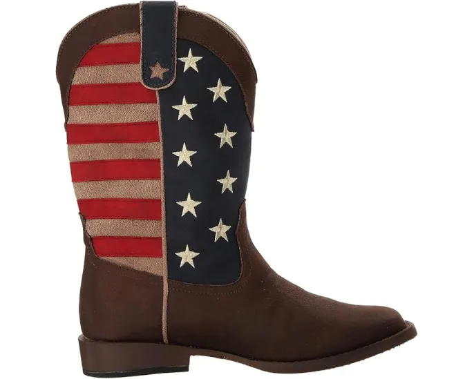 Детские ковбойские сапоги Roper Kids American Patriot с флагом США для старших детей