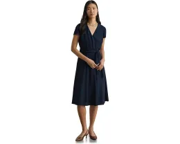 Платье Belted Georgette Surplice с запахом и поясом Lauren Ralph Lauren