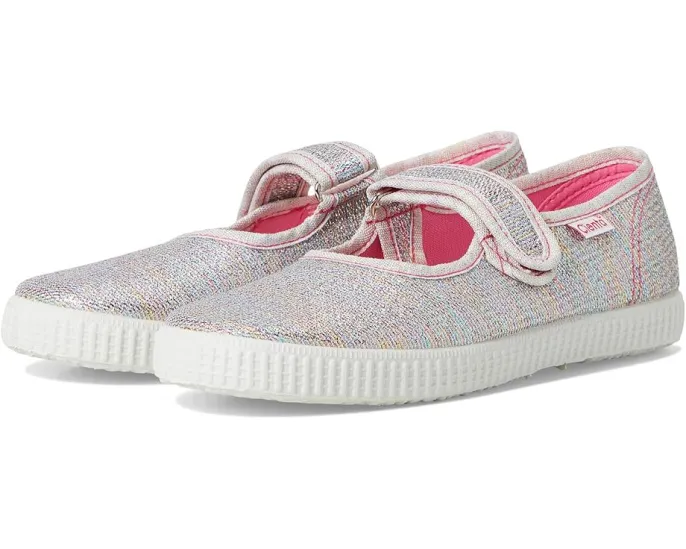Детские туфли-слипоны Cienta Kids Shoes 56083 с металлическим блеском