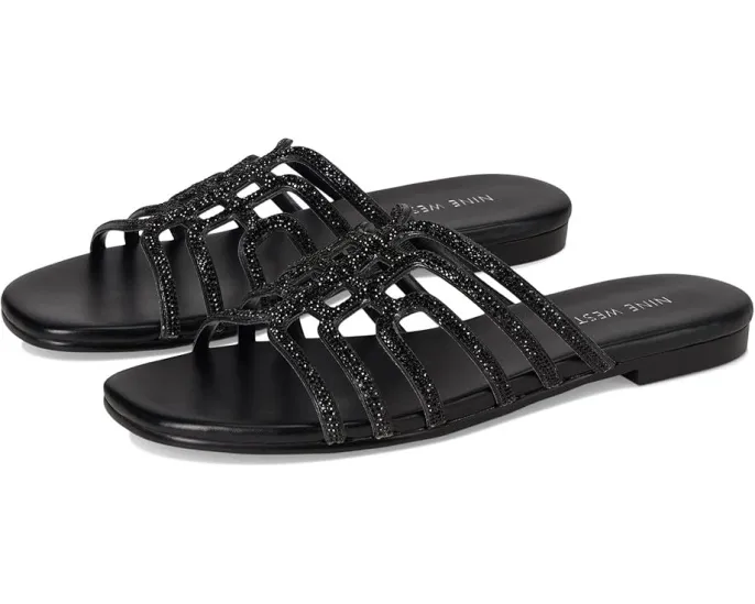 Плоские сандалии Nine West Timy с квадратным носком и украшениями