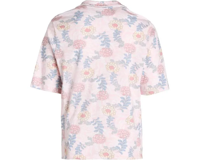 Пижамный комплект Karen Neuburger Plus Size с цветочным принтом и отложным воротником