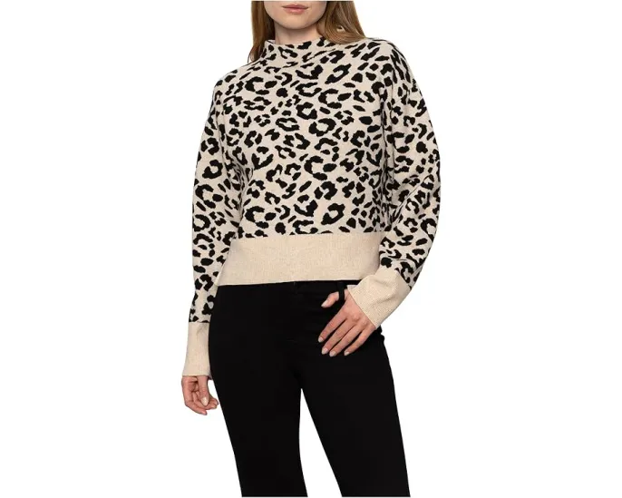 Повседневный пуловер Sanctuary Soft Touch с высоким воротом и разрезами