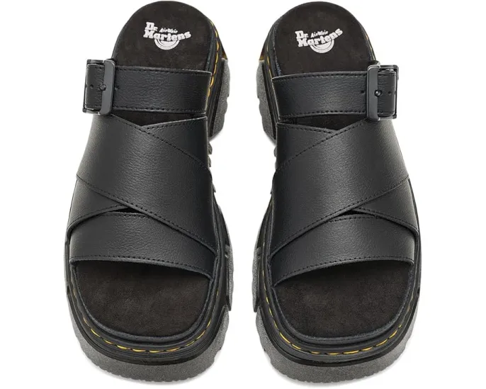Сланцы Dr. Martens Mattison с круглым носком и пряжкой на платформе