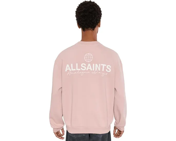 Свитшот AllSaints Emblem Crew с принтом из органического хлопка