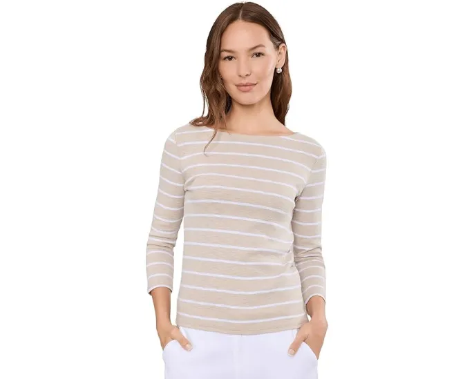 Футболка Lilla P Striped Boatneck с вырезом лодочкой и полосками