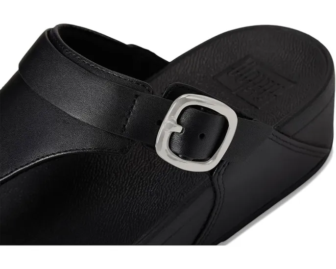 Сандалии FitFlop Lulu Adjustable Leather Toe Post с платформой и регулируемой пряжкой