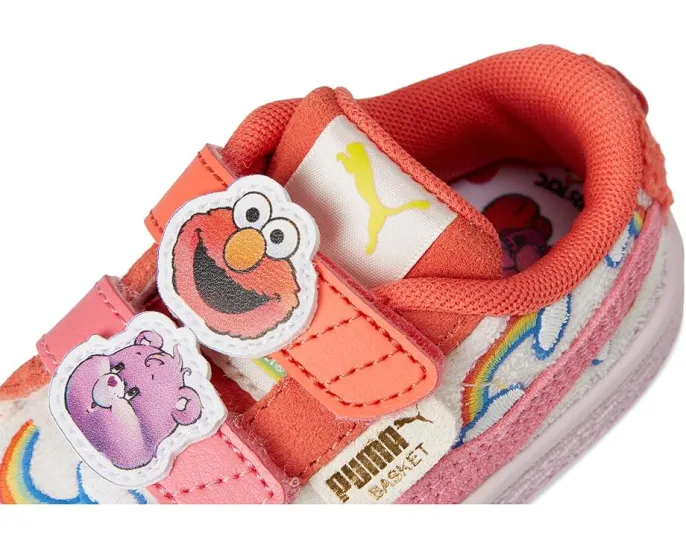 Детские кроссовки PUMA Kids Basket с липучками Care Bears и Sesame Street