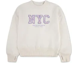 Свитшот с цветочным принтом NYC для детей